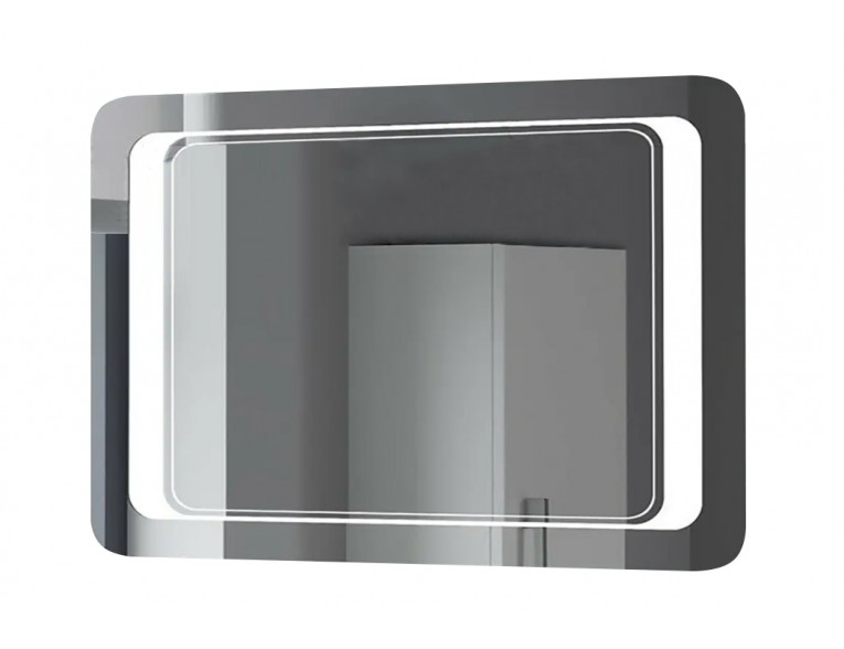 Прямокутне дзеркало з LED підсвіткою у ванну UWiS Duet Z-700, 70х60x3 см
