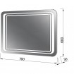 Прямокутне дзеркало з LED підсвіткою у ванну UWiS Duet Z-700, 70х60x3 см Прямокутне дзеркало з LED підсвіткою у ванну UWiS Duet Z-700, 70х60x3 см