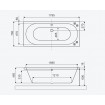 Ванна акрилова пряма Excellent Oceana Slim 180x80 см, Білий матовий / White mat, під забудову, пєдестал, бортик 18 мм Ванна акрилова пряма Excellent Oceana Slim 180x80 см, Білий матовий / White mat, під забудову, пєдестал, бортик 18 мм