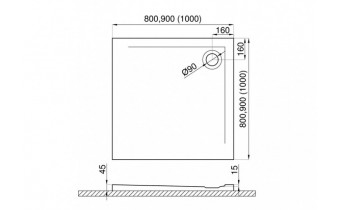 Душовий піддон Polimat Geos 80x80 (00425)