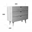 Комод WoodSoft Siena, вільха (KSienSh95v86g43J) Комод WoodSoft Siena, вільха (KSienSh95v86g43J)