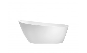 Окремостояча акрилова ванна Besco Melody 150x80 з сифоном click / clack, чорний (WAS-150-MCZ)