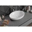 Овальний умивальник на стільницю Mexen Cornelia 50x37 см, Білий глянцевий