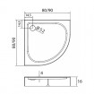 Душовий піддон NEW TRENDY DOMIO 80x80x16 см (B-0349) Душовий піддон NEW TRENDY DOMIO 80x80x16 см (B-0349)
