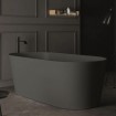 Вільностояча овальна ванна із штучного каменю Nic Design Bay 160x80x57 см, Argilla графітовий матовий (014719052)