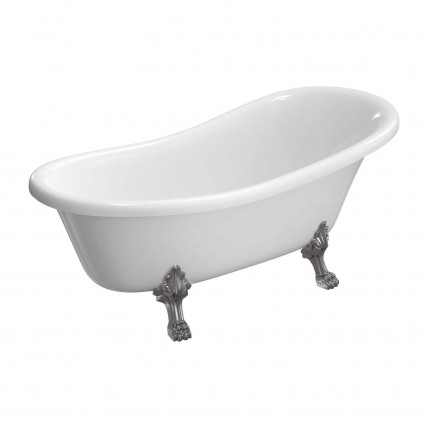 Окремостояча ванна Omnires Atena Comfort M+ 168x76 см, біла глянцева (ATENA168BP)