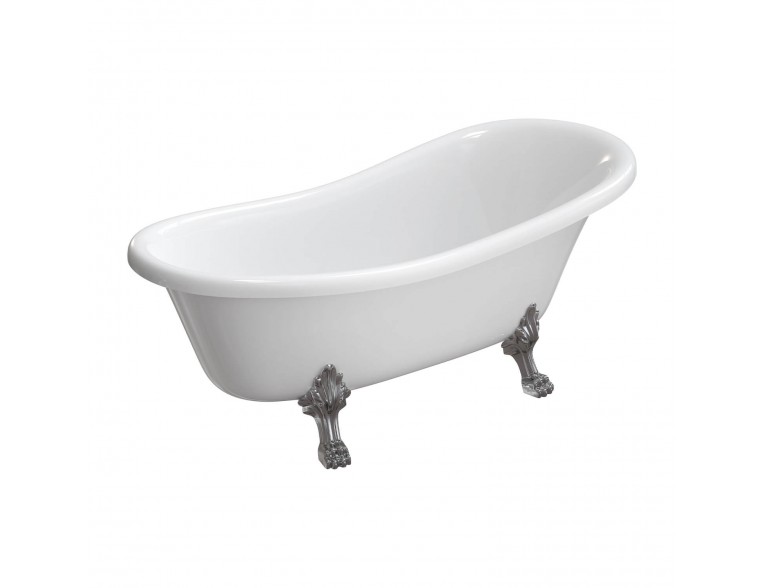 Окремостояча ванна Omnires Atena Comfort M+ 168x76 см, біла глянцева (ATENA168BP)