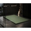 Душовий піддон, камяний Omnires Aquarock M+ 90x100 см, антиковзкий, прямокутний, Оливковий-зелений матовий