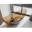 Окремостояча ванна прозора овальна Vea 180x80x75 см, Охра earth - прозора ванна