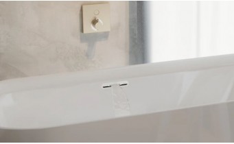 Ванна акрилова окремостояча пристінна Riho Adore BACK2WALL 180x86 см з функцією Riho Fall (B086002005)