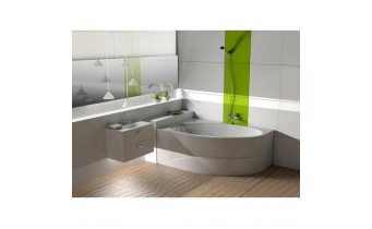 Акрилова ванна Roca Orbita 160x100 см L, Лівостороння асиметрична + ніжки (A24T217000)