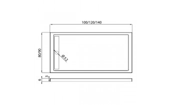Душовий піддон NEW TRENDY ALTER 120x90x6 см (B-0346)