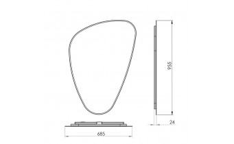 Дзеркало з LED підсвіткою у ванну Elita Sharon Tri 65/100 Gold, 68,5x95,5x2,4 см (168504)
