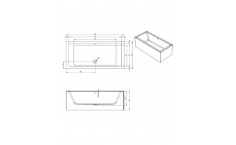 Акрилова ванна Riho Lugo Plug & Play 190x90 R, пряма + ніжки (BD69005)