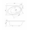 Акрилова ванна Roca Orbita 160x100 см L, Лівостороння асиметрична + ніжки (A24T217000)