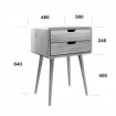 Тумба приліжкова WoodSoft Siena, ясень (TSieSh46v24g38J) Тумба приліжкова WoodSoft Siena, ясень (TSieSh46v24g38J)