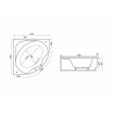 Ванна акрилова Polimat Standard 150x150, кутова + ніжки (00248) Ванна акрилова Polimat Standard 150x150, кутова + ніжки (00248)