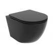 Унітаз безобідковий Mexen Lena Tornado Rimless з сидінням soft-close, Duroplast Slim, Black - Чорний матовий