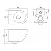 Унітаз безобідковий Mexen Lena Tornado Rimless з сидінням soft-close, Duroplast Slim, Black - Чорний матовий