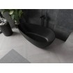 Окремостояча камяна ванна Palermo / Палермо 150x78 см, Конгломерат (штучний камінь), чорна матова (57211507870)
