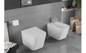 Унітаз безобідковий підвісний Mexen Teo Rimless з тонким сидінням soft-close, Duroplast Super Slim, глянцевий білий