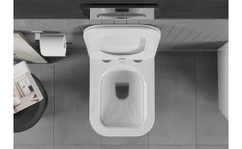 Унітаз безобідковий підвісний Mexen Teo Rimless з тонким сидінням soft-close, Duroplast Super Slim, глянцевий білий