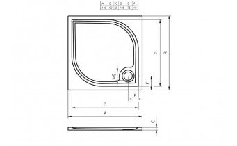 Душовий піддон Riho Kolping 1200х900, білий (DB34)