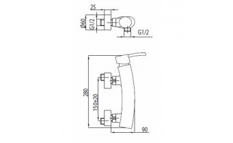 Змішувач для душу Armatura Diament (4106-010-00)