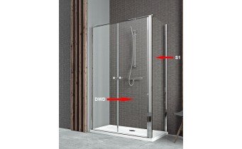 Двері для душової кабіни Radaway Eos II DWD+S 110, прозоре (3799493-01) Двері для душової кабіни Radaway Eos II DWD+S 110, прозоре (3799493-01)