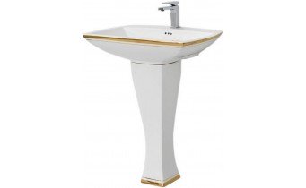 Підвісний умивальник ArtCeram Jazz, gold stripes (JZL0040111) Підвісний умивальник ArtCeram Jazz, gold stripes (JZL0040111)