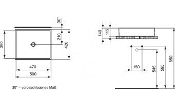 Умивальник на стільницю Ideal Standard Strada 50x42 см (K077601)
