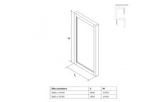 Душова стінка  EXCELLENT Seria 600 900 (KAAC.1906.900)