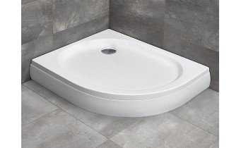 Душовий піддон асиметричний Radaway Patmos E 100x80x16 см, Лівий, білий (4P81155-03L)