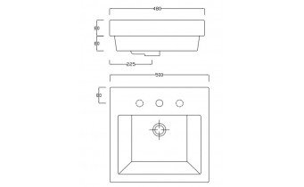 Врізний умивальник ArtCeram Fuori incasso, white (TFL0240100)