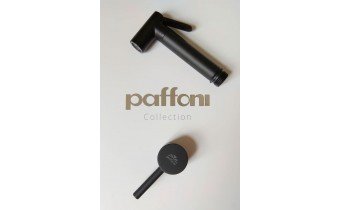 Гігієнічний набір душа Paffoni Tweet Round Mix, black, чорний матовий (ZDUP110NO)