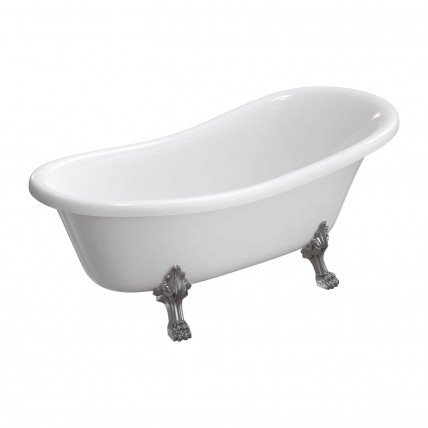 Окремостояча ванна Omnires Atena Comfort M+ 168x76 см, біла глянцева (ATENA168BP)