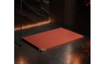 Душовий піддон, камяний Omnires Aquarock M+ 90x100 см, антиковзкий, прямокутний, Теракотовий матовий Душовий піддон, камяний Omnires Aquarock M+ 90x100 см, антиковзкий, прямокутний, Теракотовий матовий