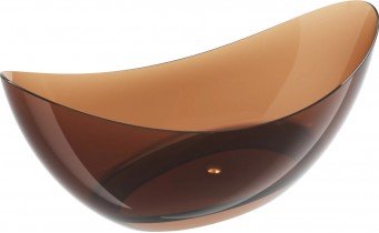 Окремостояча ванна прозора овальна Vea 180x80x75 см, Охра earth - прозора ванна