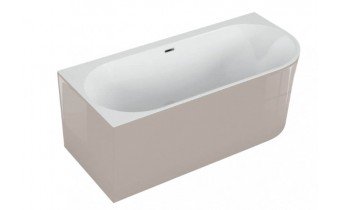 Ванна акрилова кутова Polimat SOLA 160x75 L, Лівостороння сіра + ніжки (00043)
