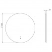 Кругле дзеркало з LED підсвіткою у ванну Elita Round 100, 100x100x2,5 см (167640) Кругле дзеркало з LED підсвіткою у ванну Elita Round 100, 100x100x2,5 см (167640)