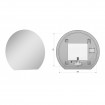 Кругле дзеркало з LED підсвіткою у ванну Elita Round CUT 100, 100x90x2,5 см (168512) Кругле дзеркало з LED підсвіткою у ванну Elita Round CUT 100, 100x90x2,5 см (168512)