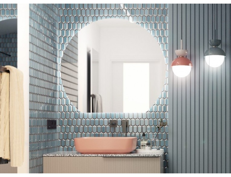 Кругле дзеркало з LED підсвіткою у ванну Elita Round CUT 100, 100x90x2,5 см (168512)