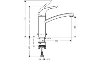 Змішувач для кухні Hansgrohe Focus E (31780000)