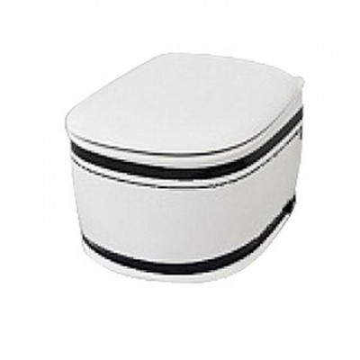 Підвісний унітаз ArtCeram Azuley, black stripes (AZV0010110) Підвісний унітаз ArtCeram Azuley, black stripes (AZV0010110)