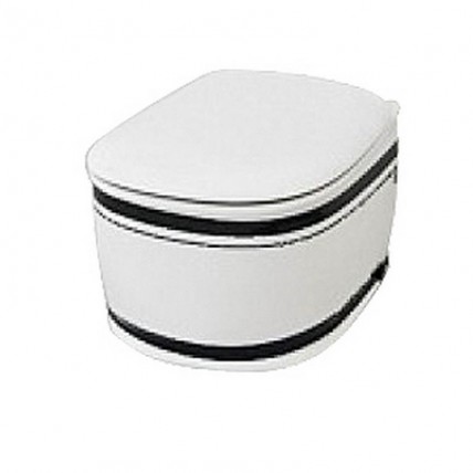 Підвісний унітаз ArtCeram Azuley, black stripes (AZV0010110)