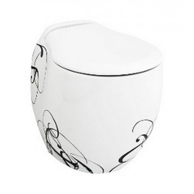 Підлоговий унітаз ArtCeram Blend, black lettering (BLV0020103) Підлоговий унітаз ArtCeram Blend, black lettering (BLV0020103)
