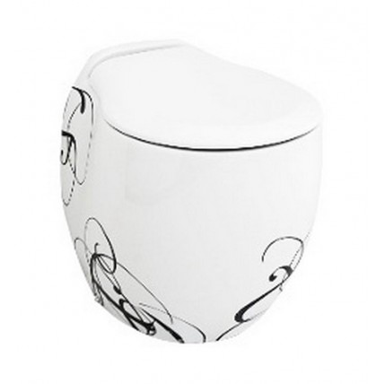 Підлоговий унітаз ArtCeram Blend, black lettering (BLV0020103)