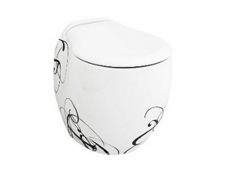Підлоговий унітаз ArtCeram Blend, black lettering (BLV0020103)