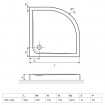 Піддон півкруглий EXCELLENT Sense Compact 900x900, низький (BREX.SEN09WHC)