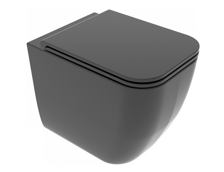 Унітаз підлоговий GSG BRIO 52,5 см Smart Clean matt Black (BRWC01003)